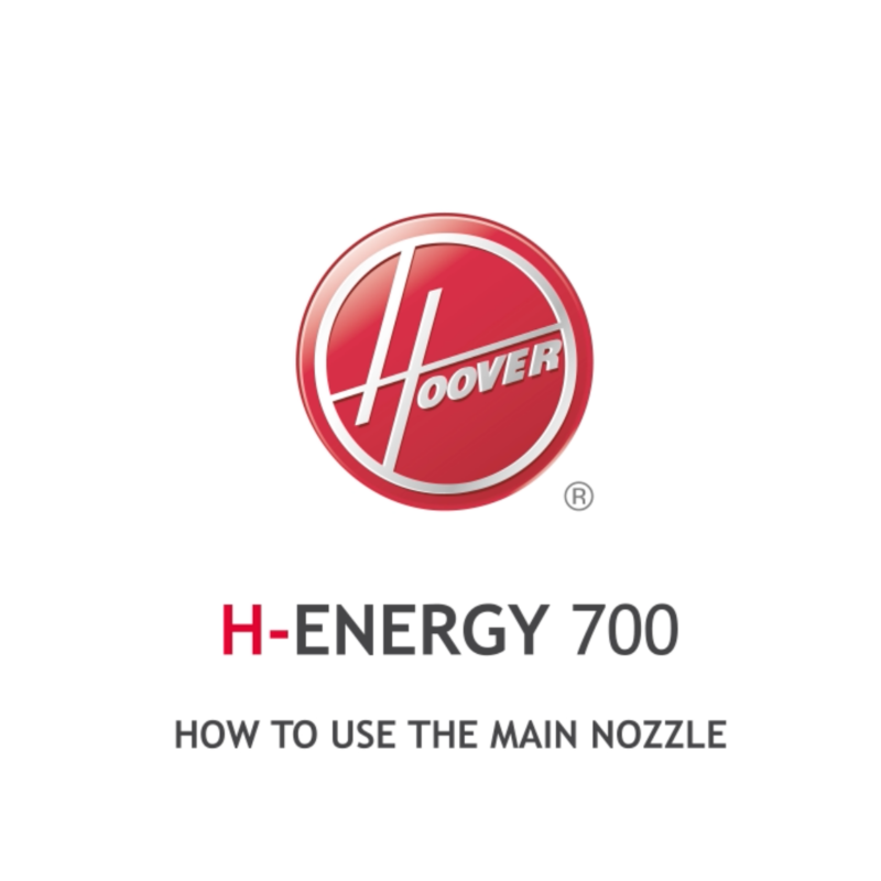 Hoover H-energy 700 how to use main nozzle